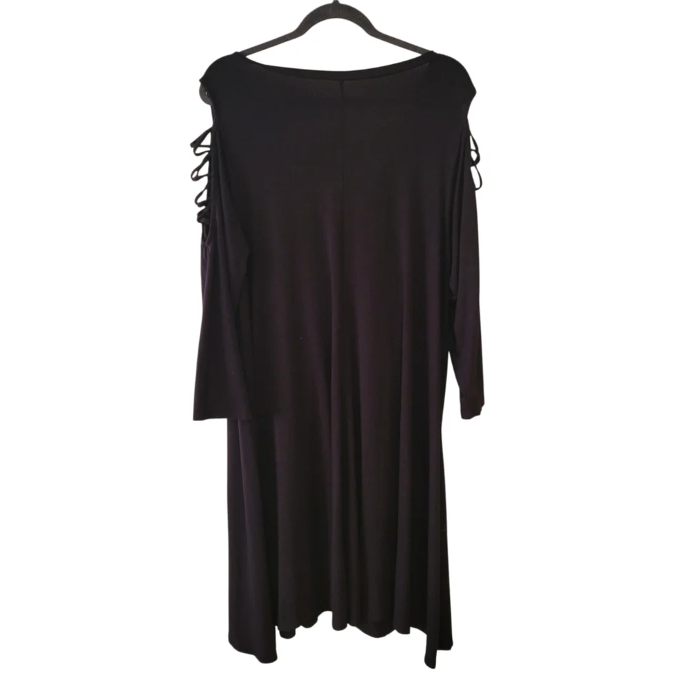 Torrid Black Super Soft Knit Open Shoulder Dress‎ Size 2